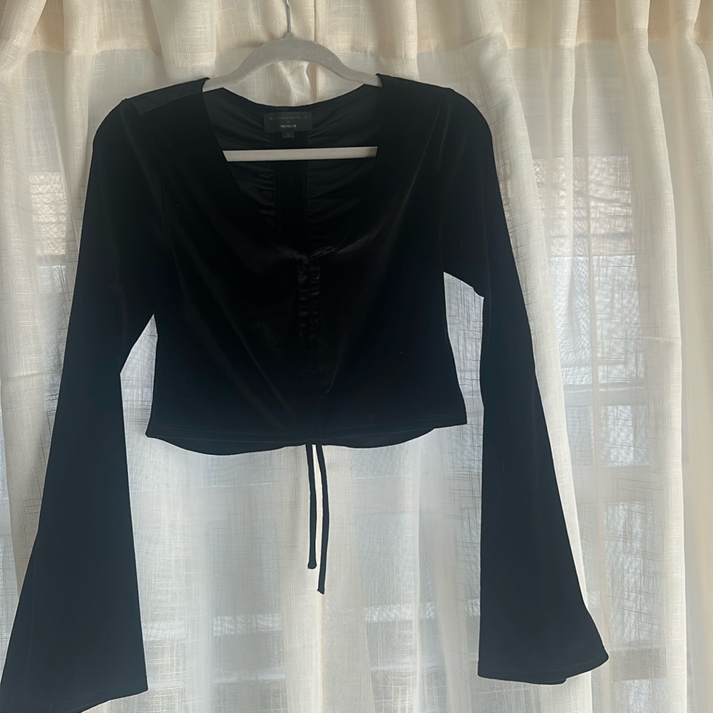 Michael Costello x revolve velvet top
